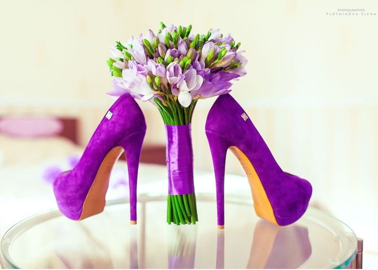 Bridal bouquet Purple