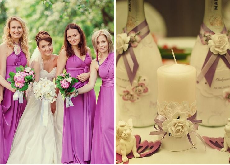 Wedding reception decor Purple