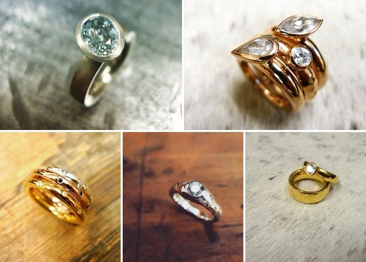 Women's handmade wedding rings