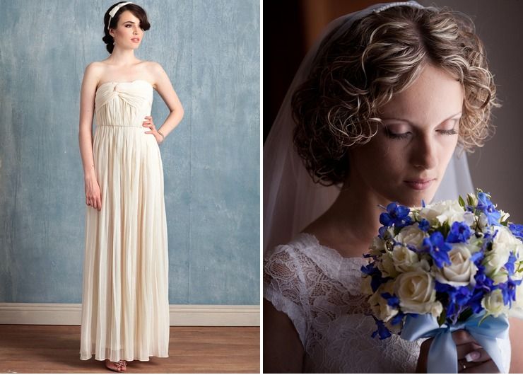 Wedding dresses Blue Vintage