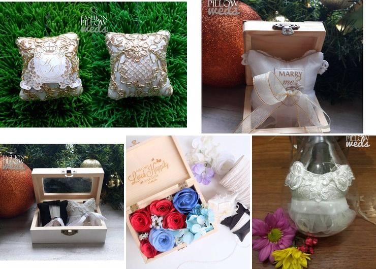 Wedding Ring Pillow & Package