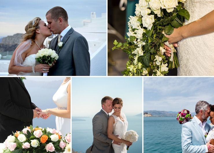 Santorini wedding bouquest