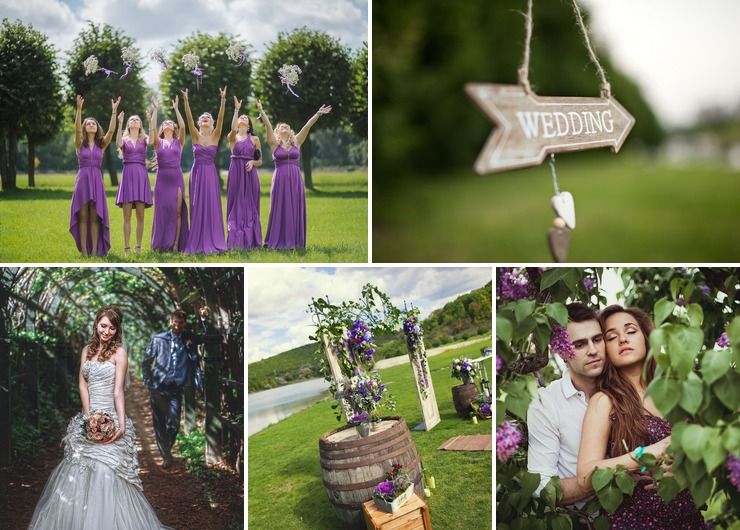 Bridal style Purple in Spring Rustic