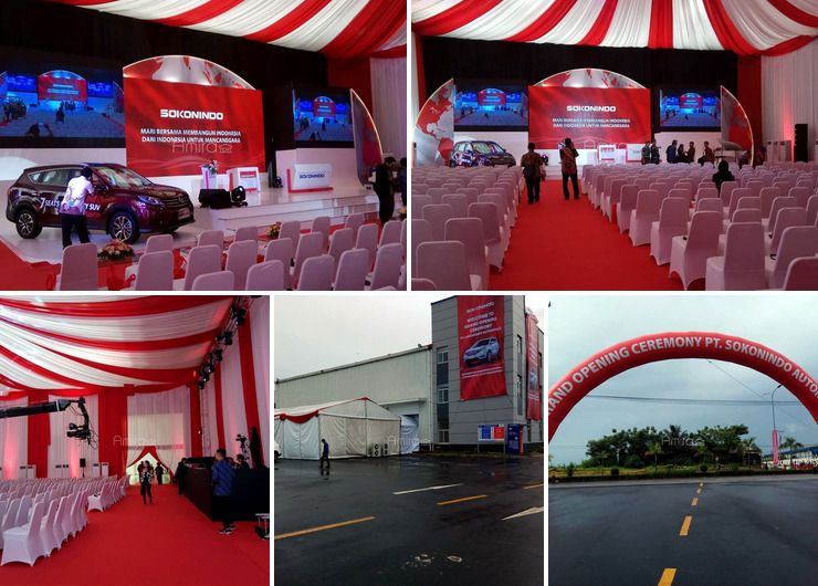 Sewa Tenda Roder Event Peresmian Pabrik Mobil Sokonindo Cikande Tangerang