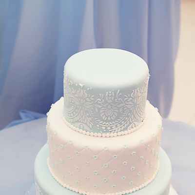 Vintage blue wedding cakes