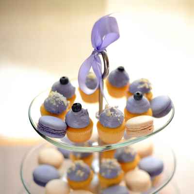 Purple wedding cupcakes
