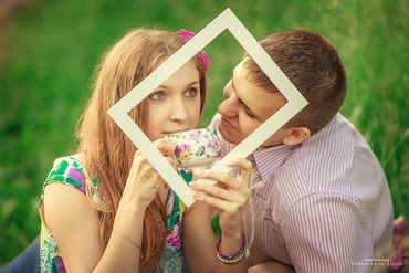 Pink photo session decor