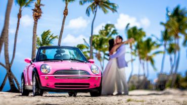 Beach purple real weddings