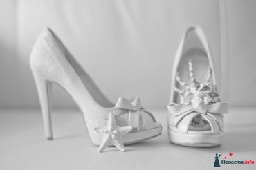 Marine white wedding shoes