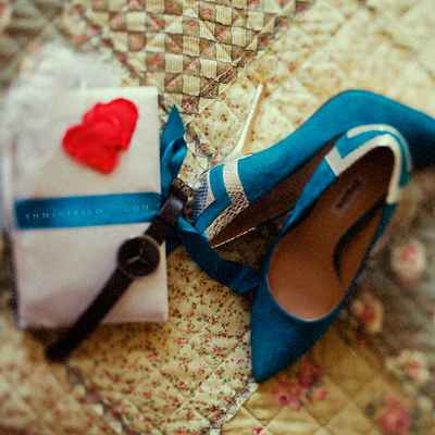 Blue bridal style