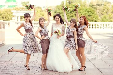 Brown bridesmaids