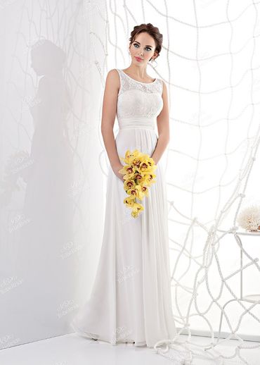 Mediterranean yellow corset wedding dresses