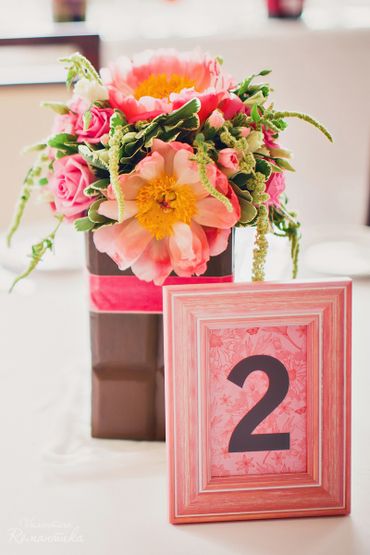 Brown wedding signs
