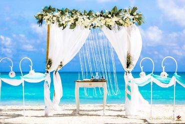 Beach blue wedding ceremony decor Beach blue wedding ceremony decor