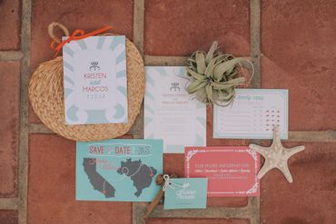 Marine blue wedding invitations