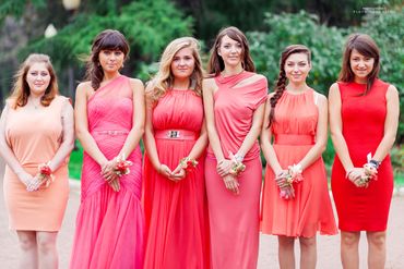 Pink bridesmaids Pink bridesmaids