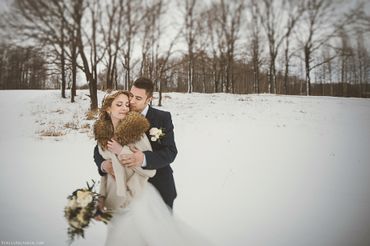 French winter real weddings