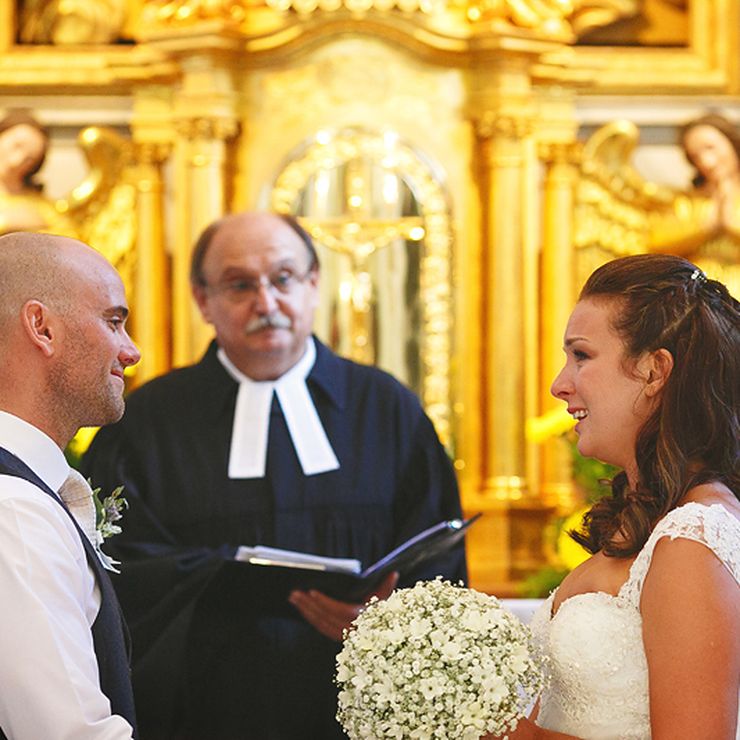 Alexandra and James' wedding at Lake Bled, Slovenia; Photos: Uroš Čuden