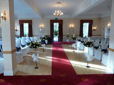 European white wedding ceremony decor