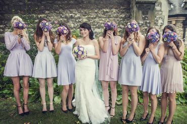 Purple bridesmaids