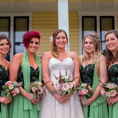 Green bridesmaids