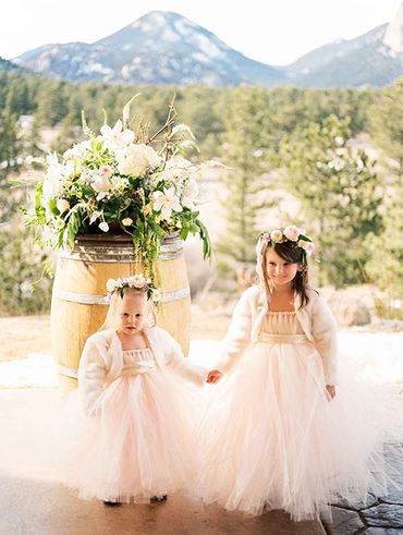 Outdoor ivory kids at wedding