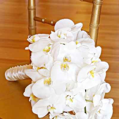 White orchid wedding bouquet