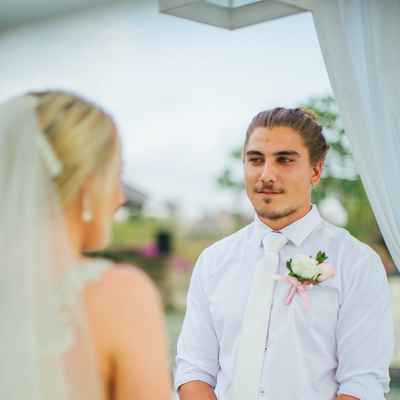 White groom style