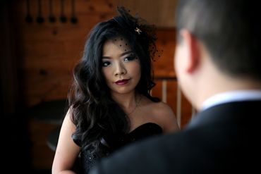 Black bridal hair and make-up
