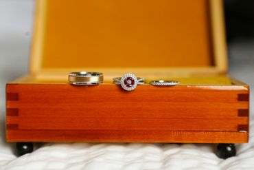 Red wedding rings