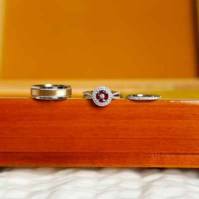 Red wedding rings