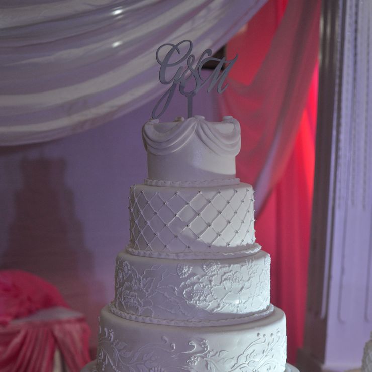 7 layer white wedding cake