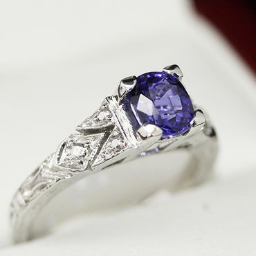 Purple wedding rings