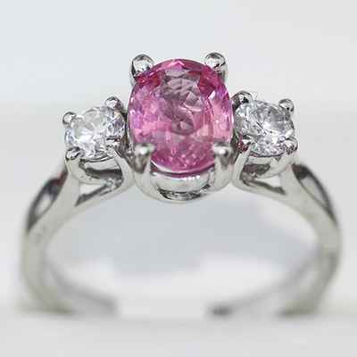 Pink wedding rings