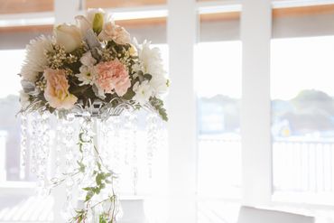 Ivory wedding floral decor