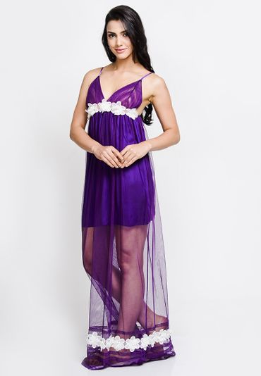 Purple wedding lingerie