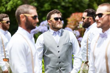 Outdoor grey groom style