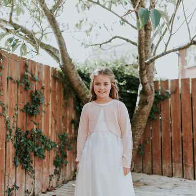 Ivory outdoor kids at wedding