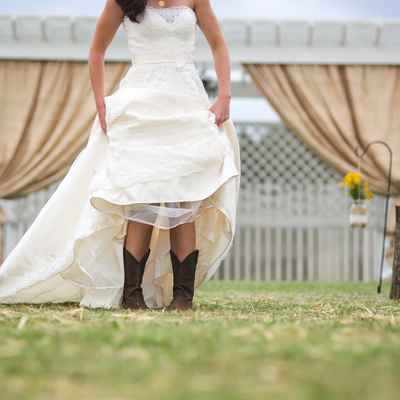 Brown outdoor wedding shoes