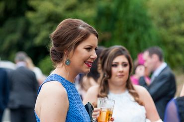 Outdoor wedding guests