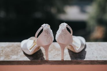 White wedding shoes
