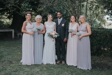 White outdoor long wedding dresses