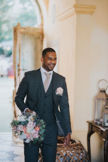 White rose wedding bouquet