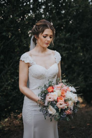 White outdoor long wedding dresses