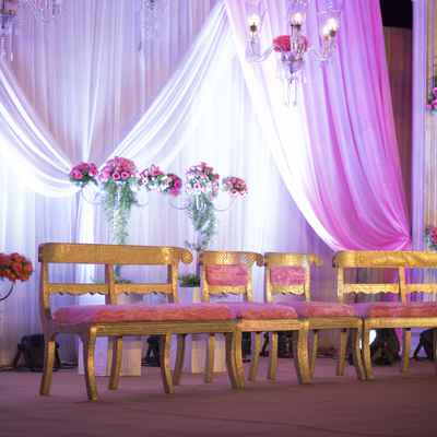 Brown wedding ceremony decor