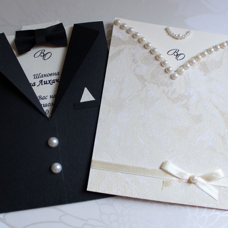 Black and white wedding stationary