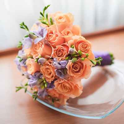 Purple friezes wedding bouquet