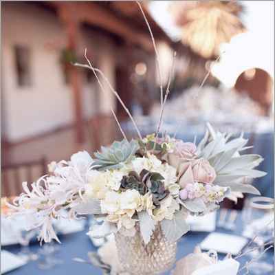 French grey wedding floral decor