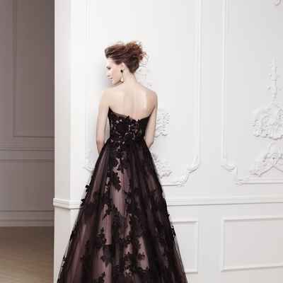 Black lace wedding dresses