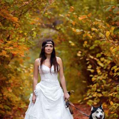 Autumn ball gown wedding dresses